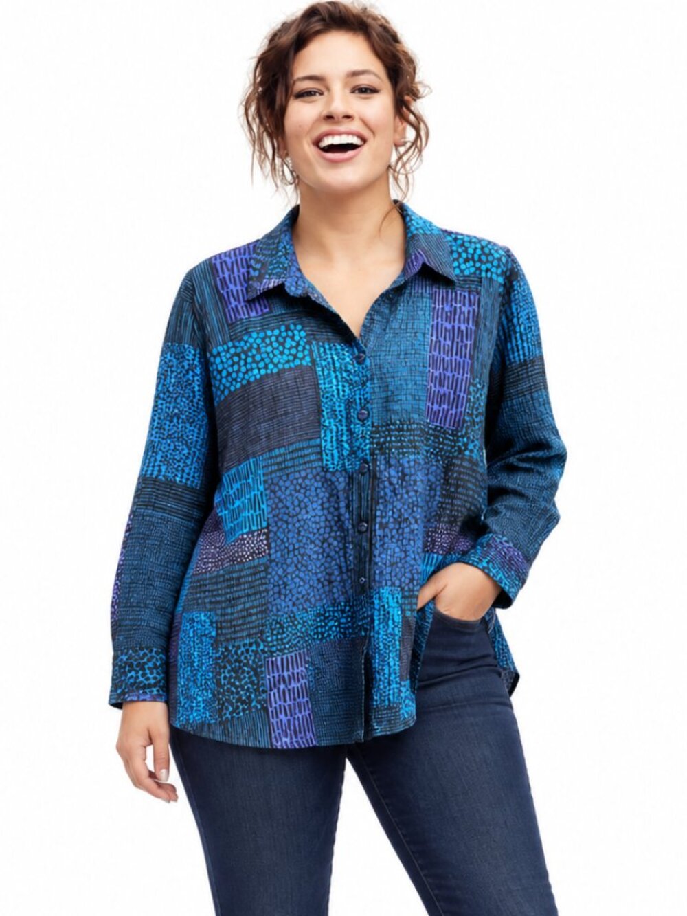 Habitat pure cotton "wrinkled" fabric shirt
